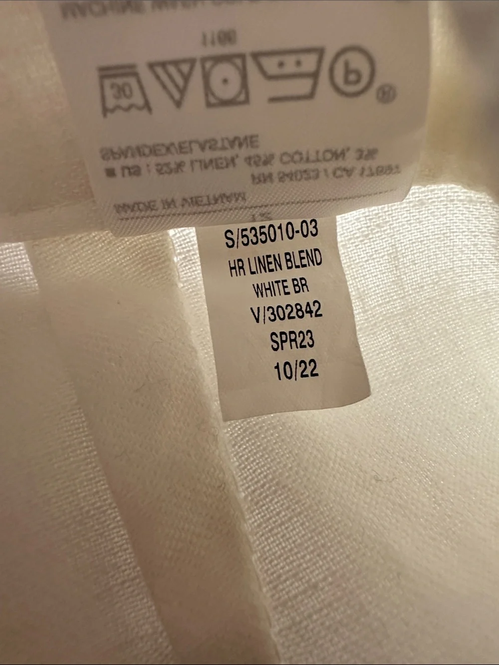 BANANA REPUBLIC White Linen Blend Wide Leg Pants 12 High‎ Rise Pleated Coastal